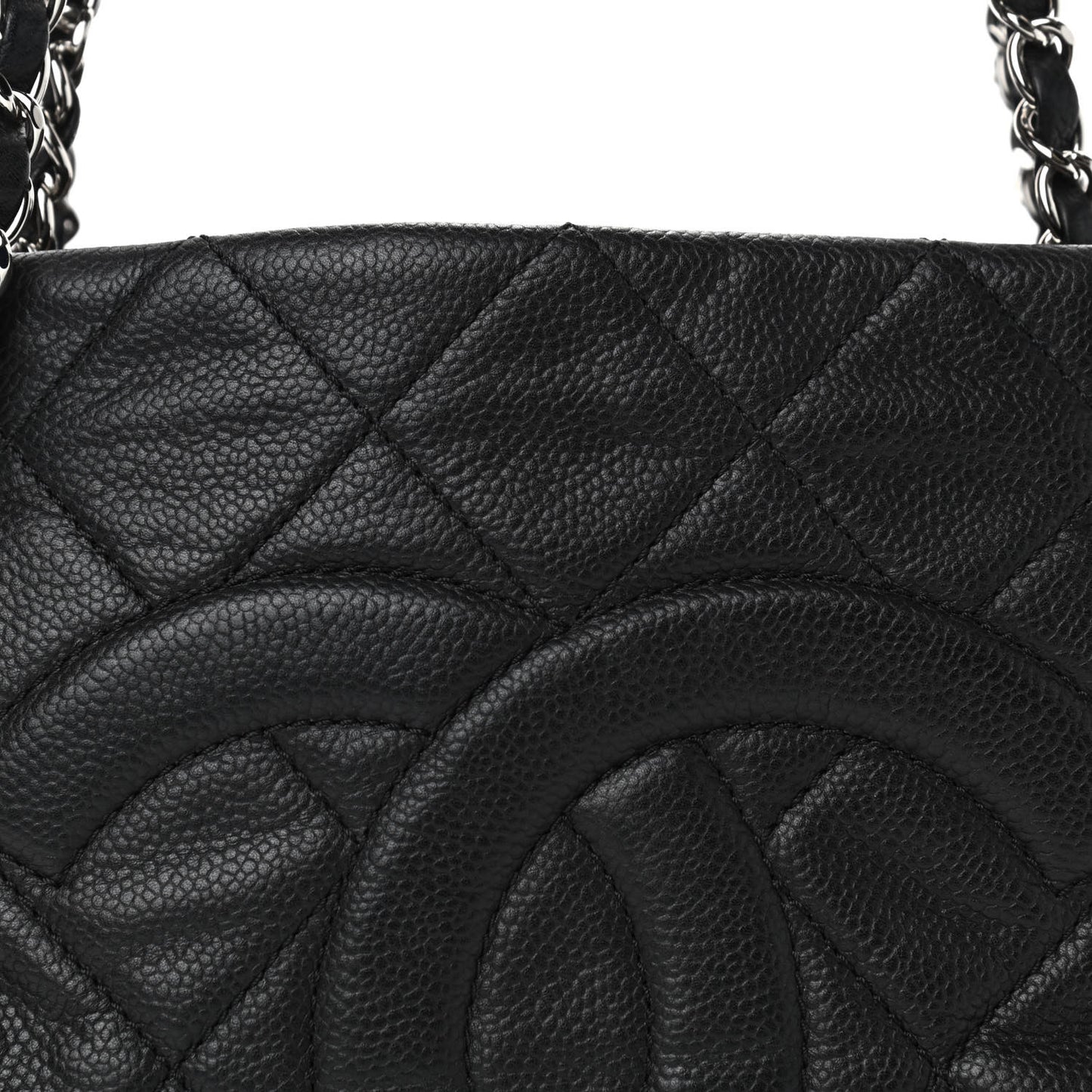 Caviar Quilted Timeless CC Soft Tote Black