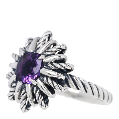 David Yurman Sterling Silver Amethyst Starburst Ring 54 7 3 of 5