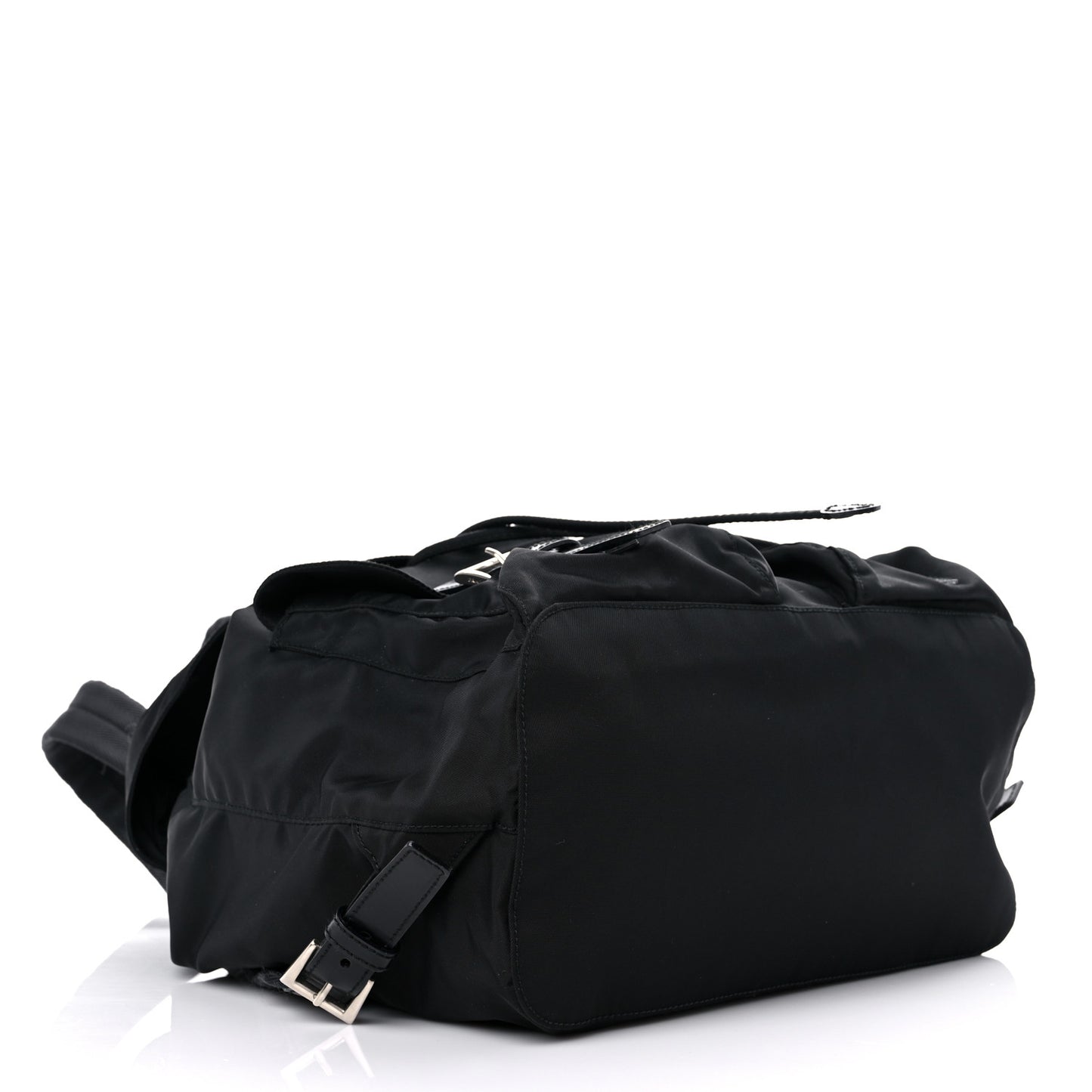Tessuto Nylon Saffiano Medium Backpack Black