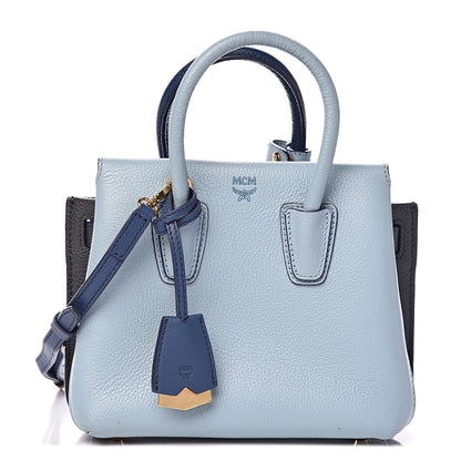 MCM Grained Calfskin Tri-Color Mini Milla Tote Blue 1 of 12