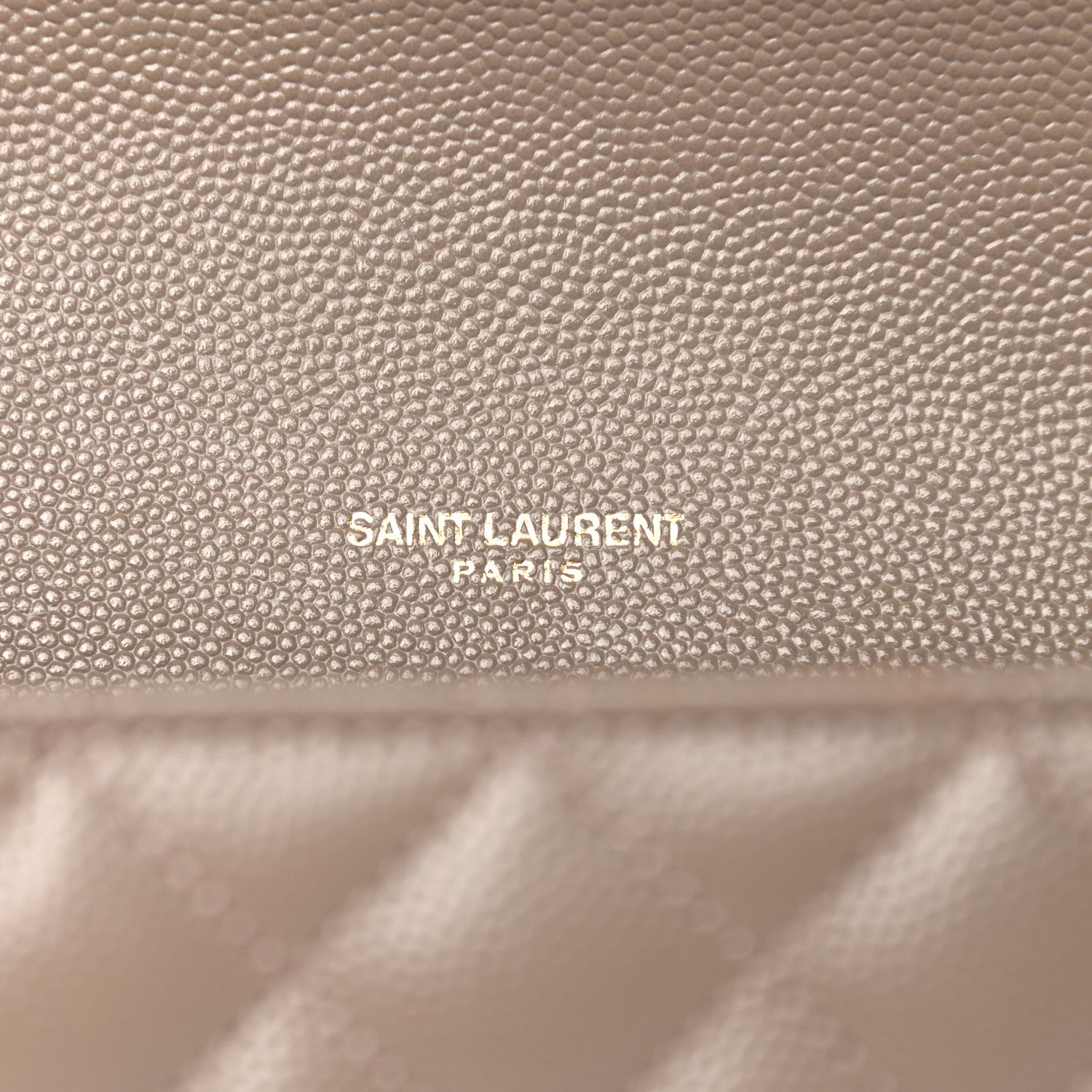 Saint Laurent Grain De Poudre Textured Mixed Matelasse Triquilt Small Monogram Satchel Dark Beige 10 of 11