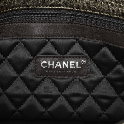 Chanel Distressed Metallic Lambskin Quilted Le Marais Ligne Flap Gold 6 of 8