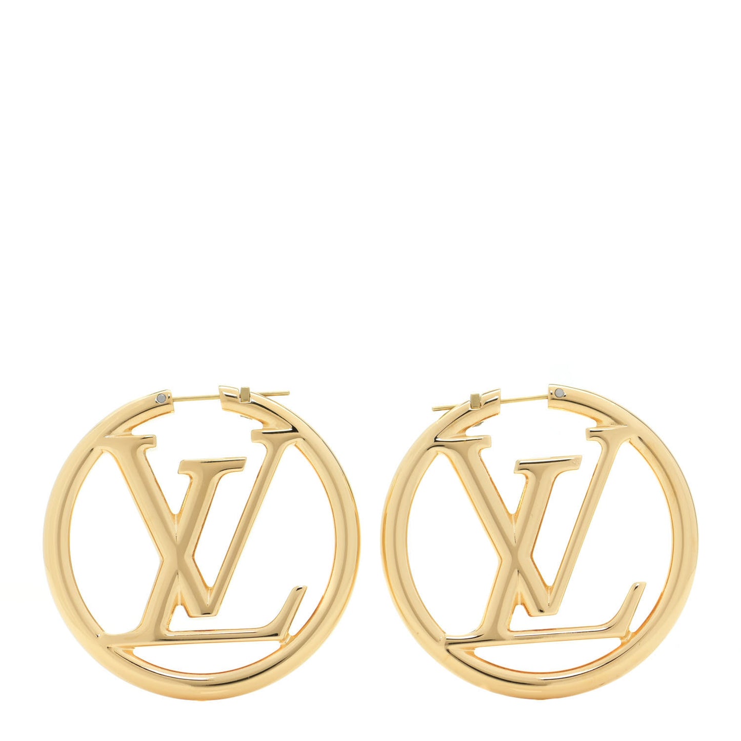 Metal Louise Hoop Earrings Gold