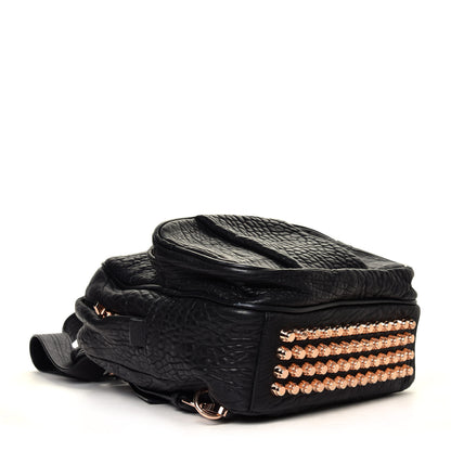 Alexander Wang Pebbled Lambskin Dumbo Backpack Black Rose Gold Hardware 3 of 4