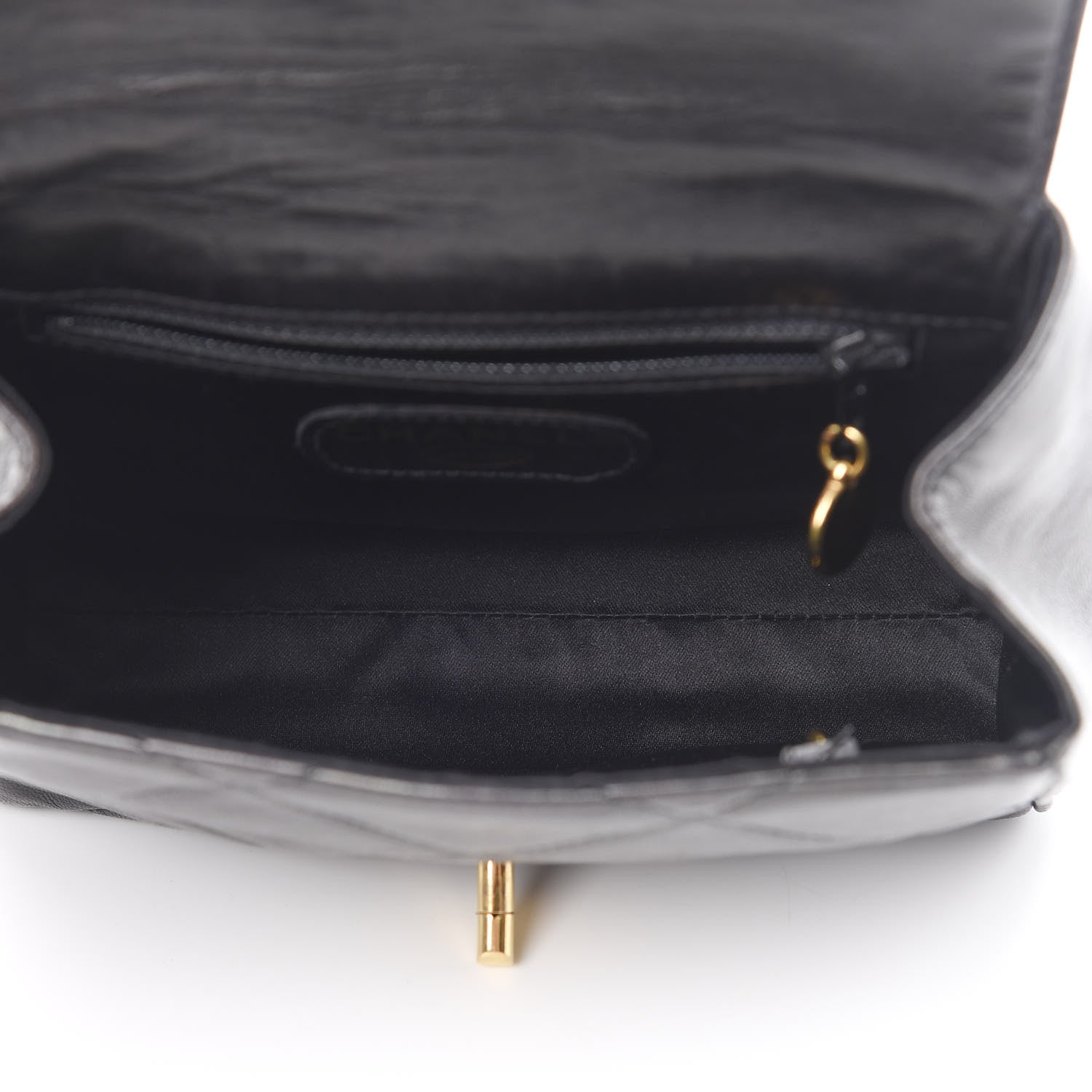 Chanel Lambskin Quilted CC Shoulder Bag Black 4 of 9