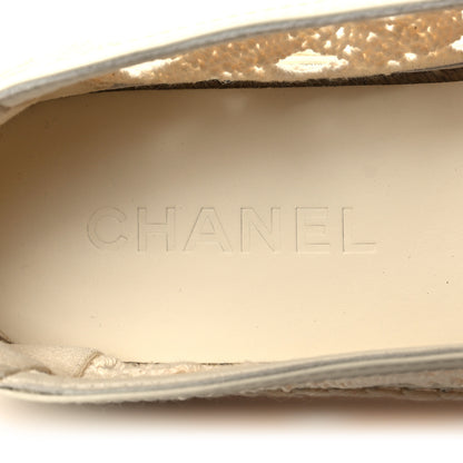 Chanel Macrame Patent CC Espadrilles 41 Beige Ivory 9 of 10