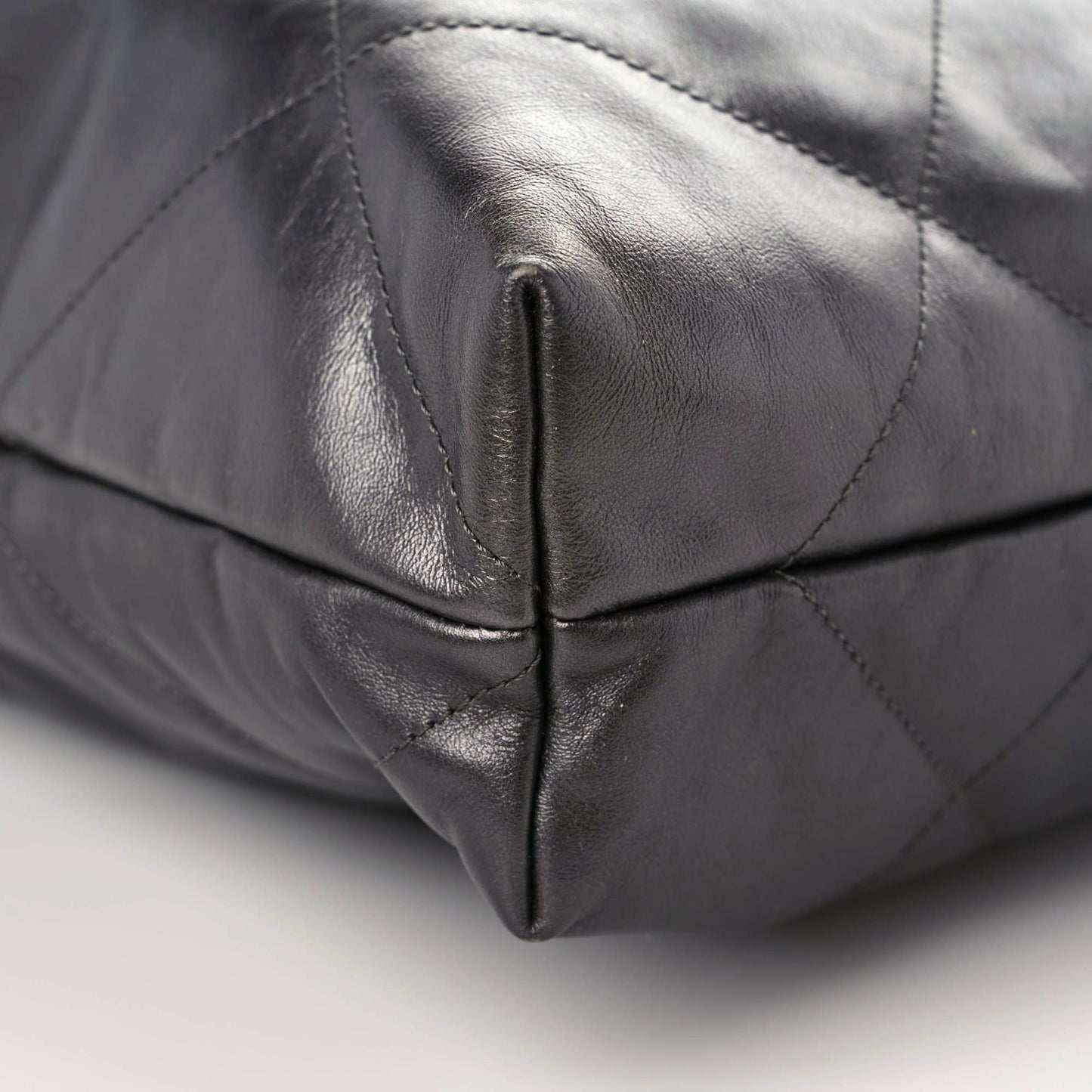 Metallic Calfskin Quilted Small Chanel 22 Ruthenium