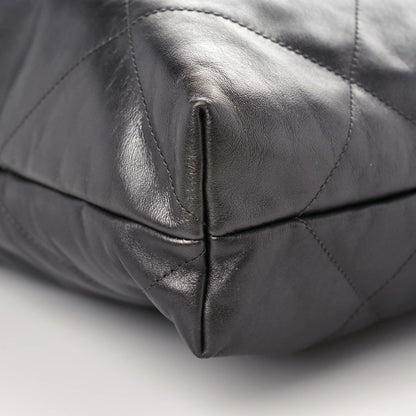 Chanel Metallic Calfskin Quilted Small Chanel 22 Ruthenium 6 of 10