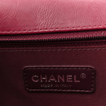 Chanel Calfskin Quilted Double Stitch New Medium Boy Flap Burgundy 6 of 12