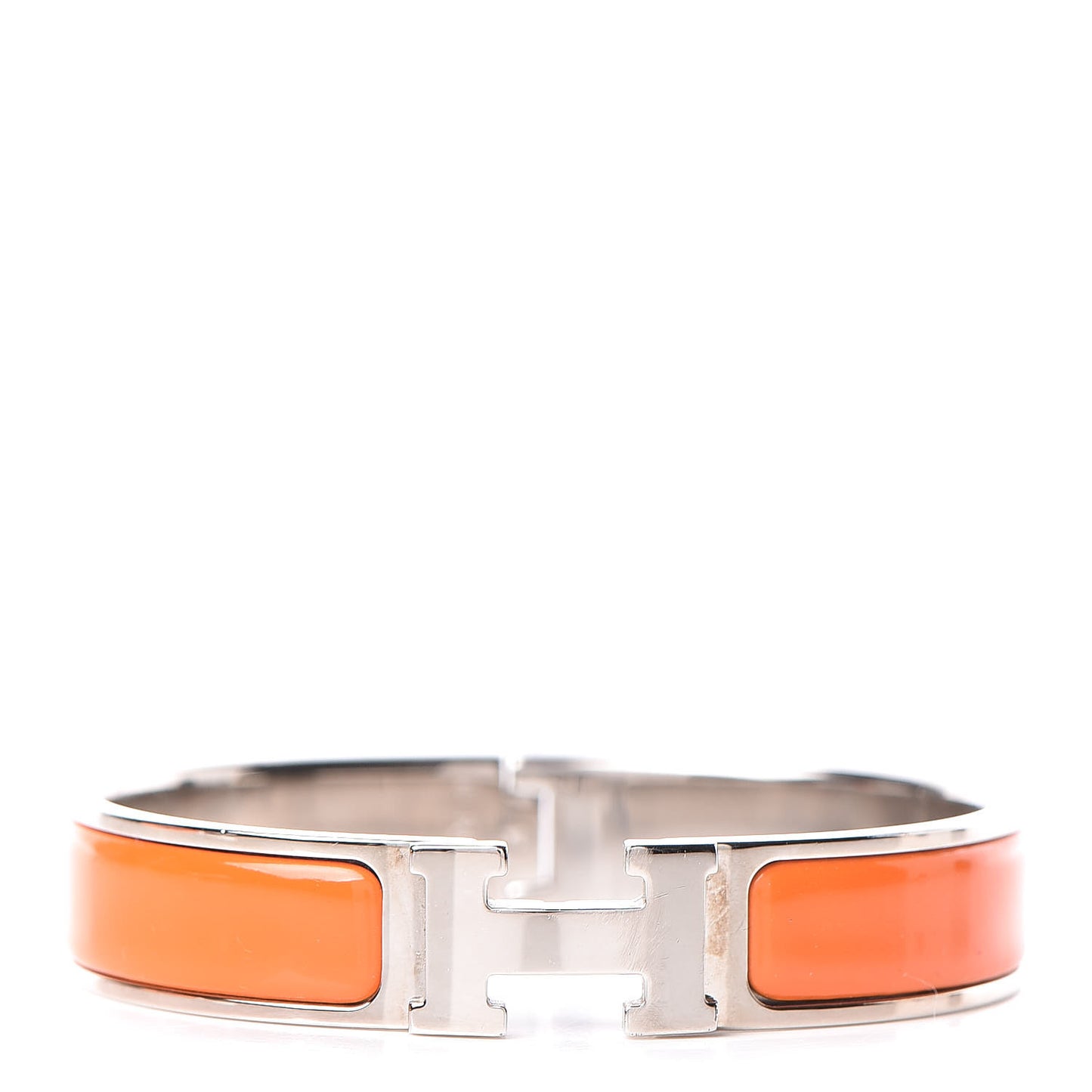 Enamel Narrow Clic Clac H Bracelet PM Orange