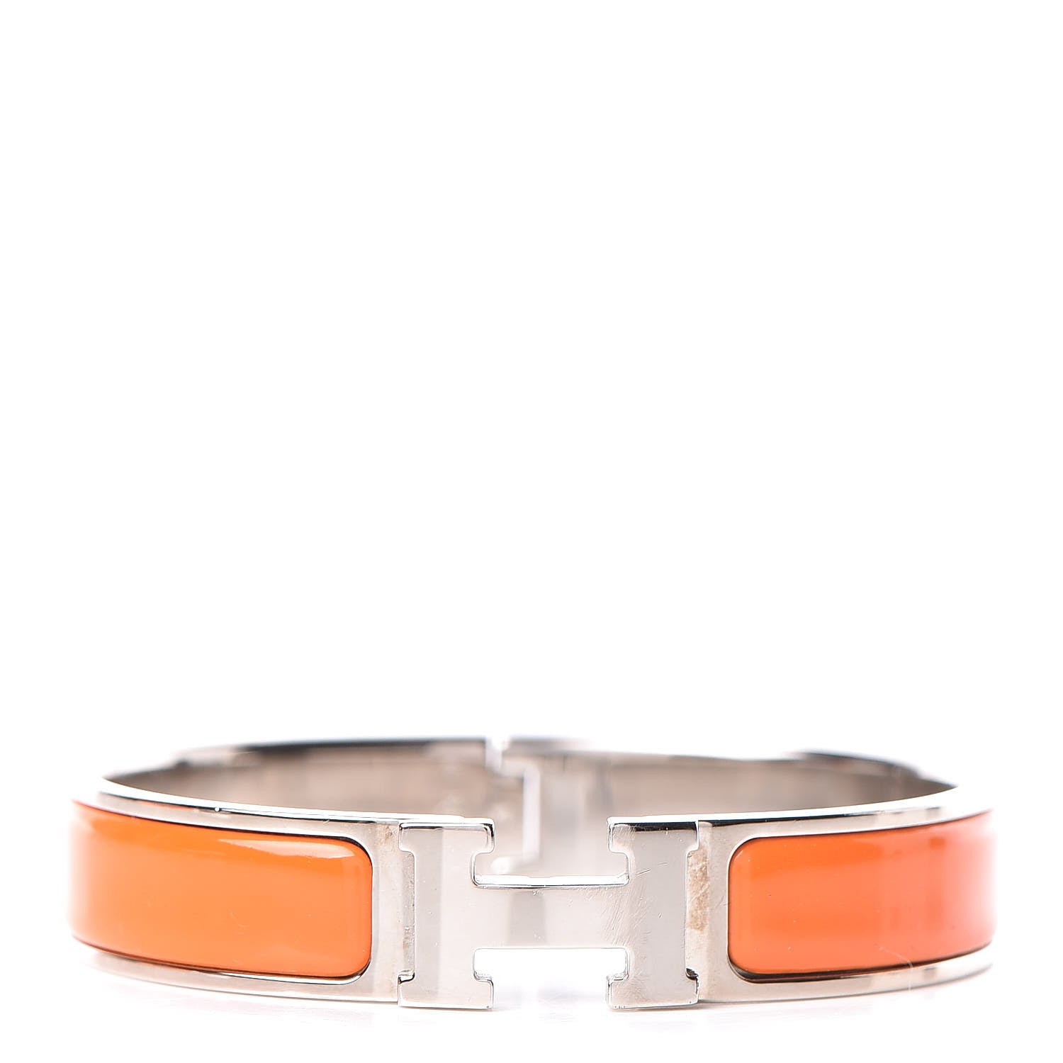 Hermes Enamel Narrow Clic Clac H Bracelet PM Orange 1 of 6