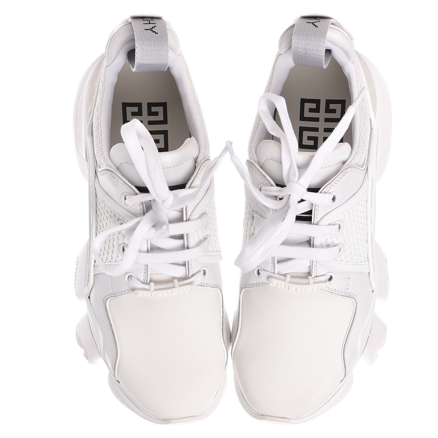 Givenchy Calfskin Neoprene Jaw Low Sneakers 38 White 7 of 20