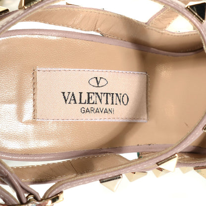 Valentino Garavani Calfskin Nappa Rockstud Ankle Strap 100mm Pumps 35.5 Colibri Poudre 7 of 7