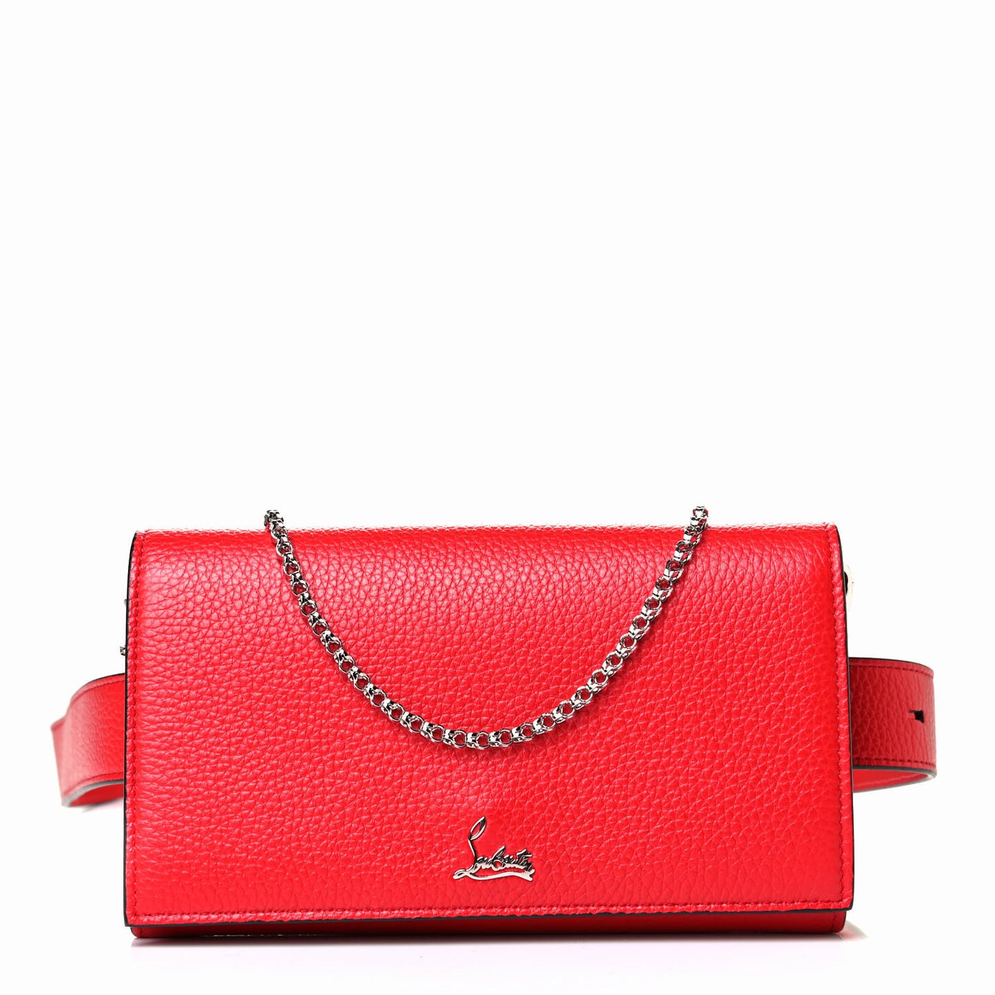 Calfskin Boudoir Chain Belt Bag Red