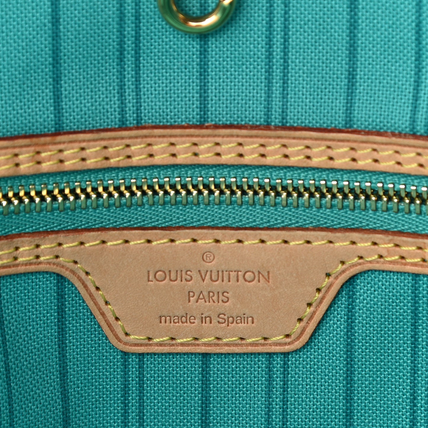 Monogram V Neverfull MM Turquoise