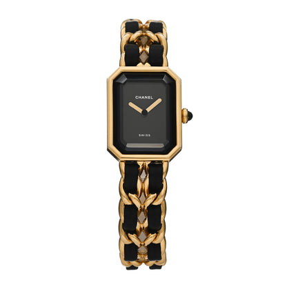 Chanel Stainless Steel Lambskin 20mm Chain Premiere Quartz Watch Gold L 1 of 4