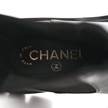 Chanel Patent Cap Toe Short Boots 37 Black 7 of 14