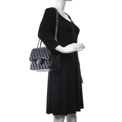 Chanel Caviar Quilted Jumbo Double Flap Black 2 of 9