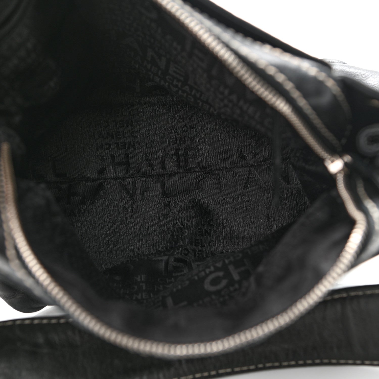 Chanel Lambskin Lax Accordion Hobo Black 4 of 10