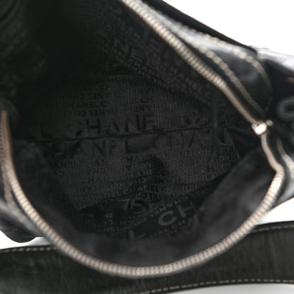 Chanel Lambskin Lax Accordion Hobo Black 4 of 10
