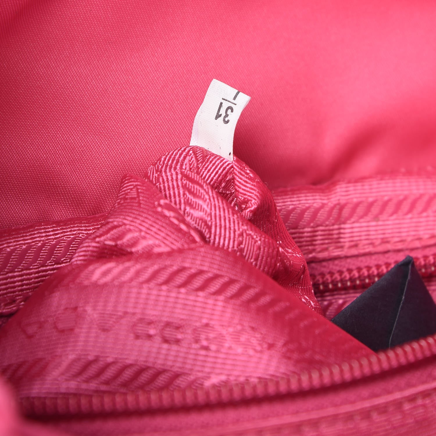 Prada Tessuto Nylon Vela Saffiano Mini Single Snap Buckle Backpack Fuxia 8 of 10