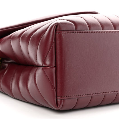 Saint Laurent Calfskin Y Quilted Monogram Medium Loulou Chain Satchel Palissandre 10 of 12