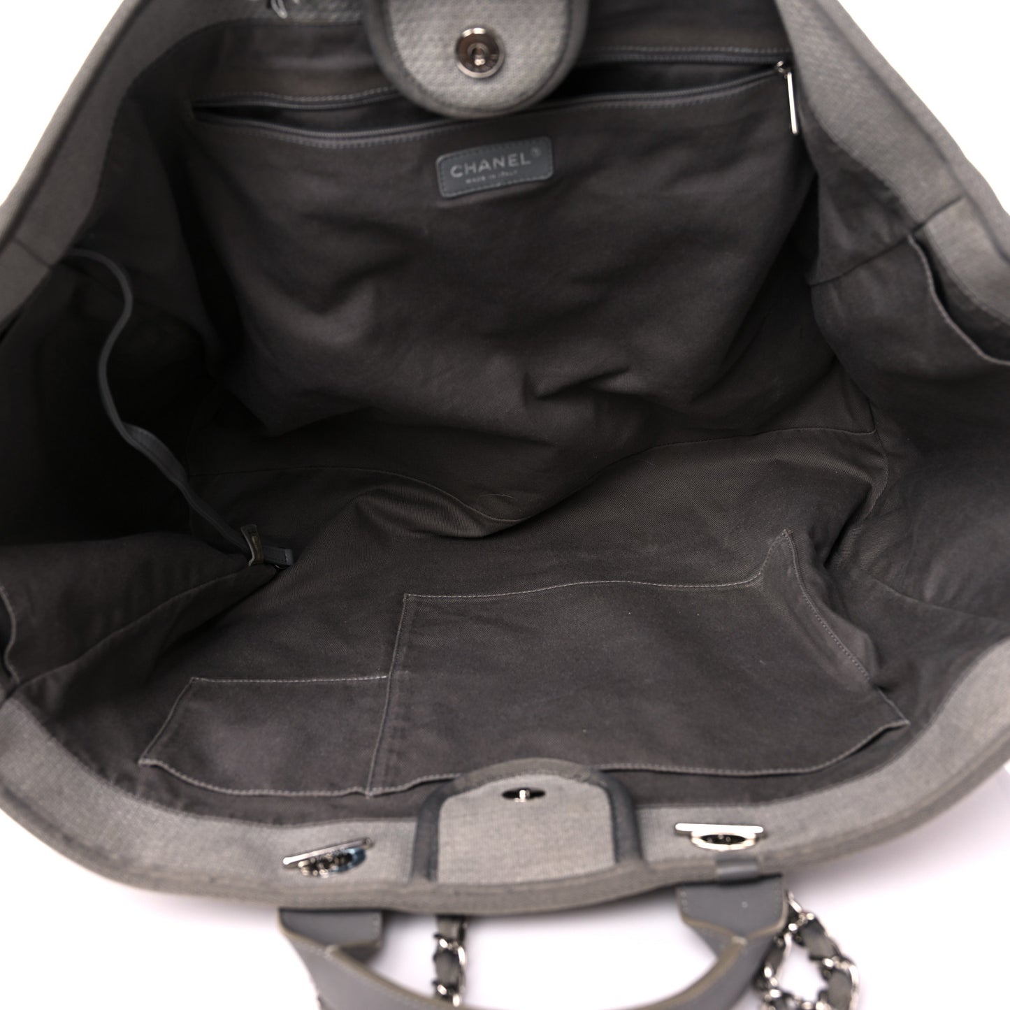 Canvas Extra Large Deauville Tote Grey