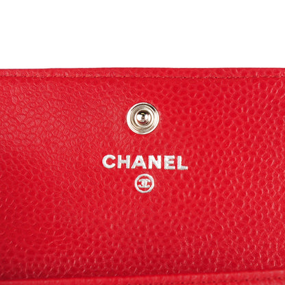 Chanel Caviar Quilted Flap Card Holder Red 6 of 8
