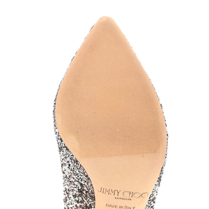 Jimmy Choo Coarse Glitter Degrade Pointy Toe Romy 100 Pumps 38 Light 38 Mocha Black 9 of 10