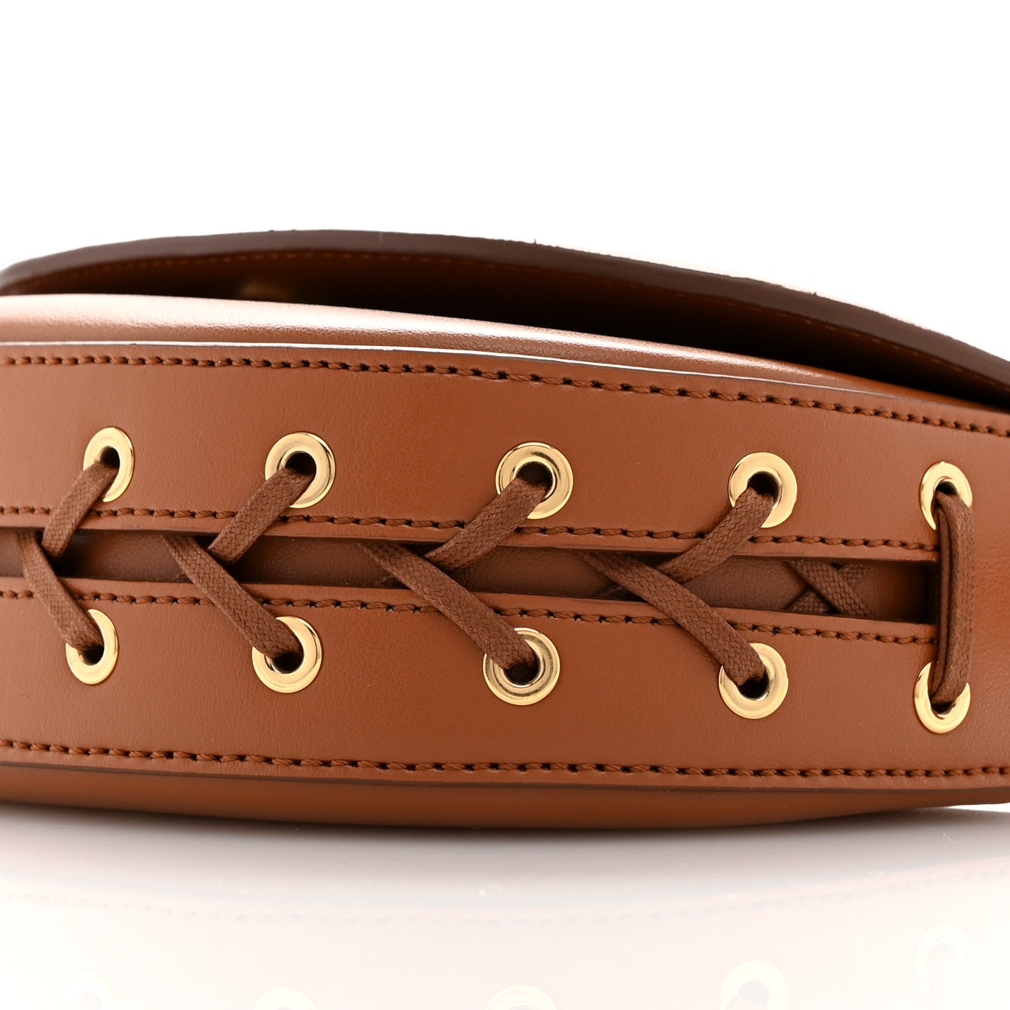Uppeal Small Frayme Whipstitch Shoulder Bag Tan Brown