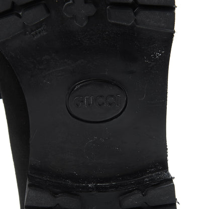 Gucci Suede Mens Horsebit Lug Sole Loafers 12 Black 6 of 13