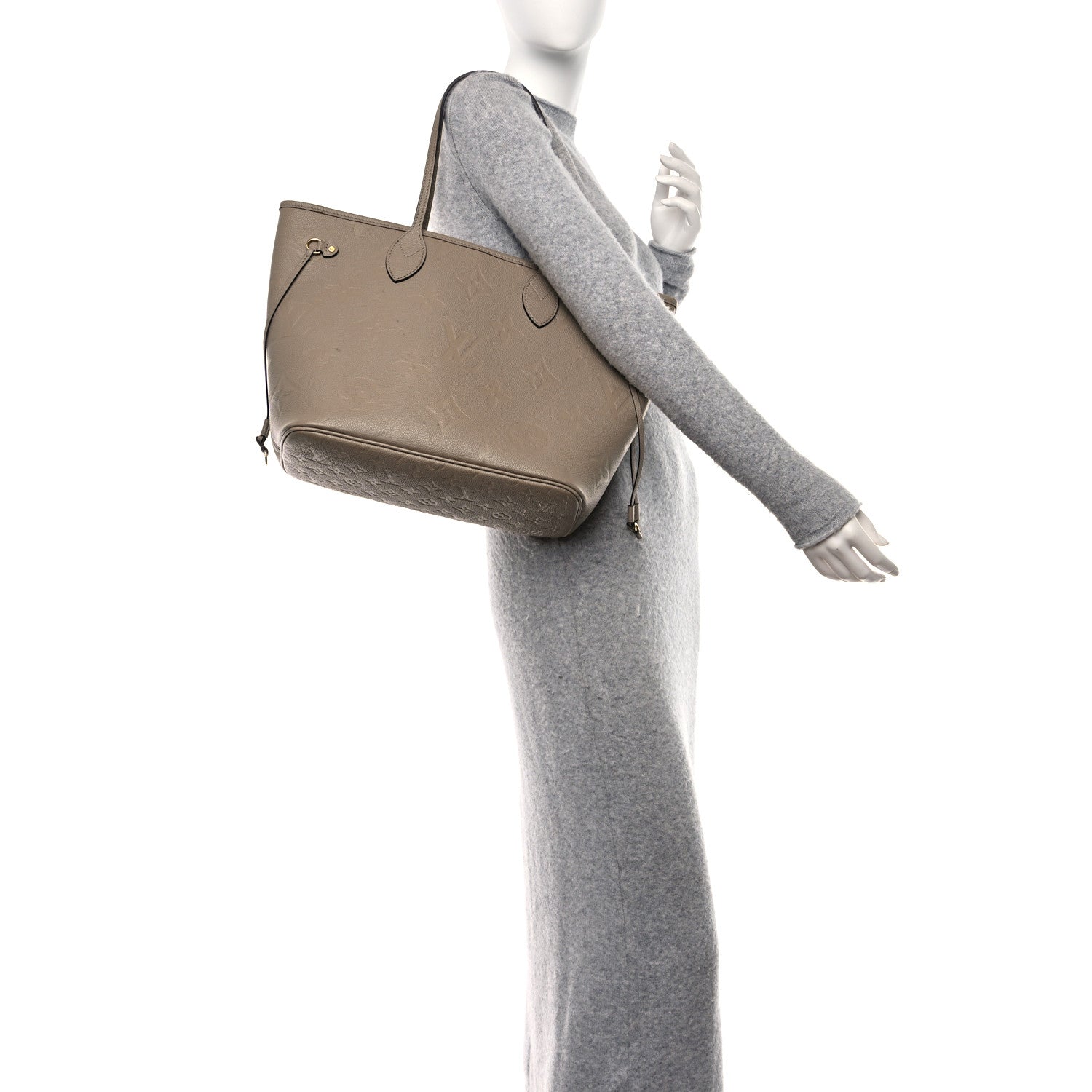 Louis Vuitton Empreinte Monogram Giant Neverfull MM Tourterelle 2 of 17