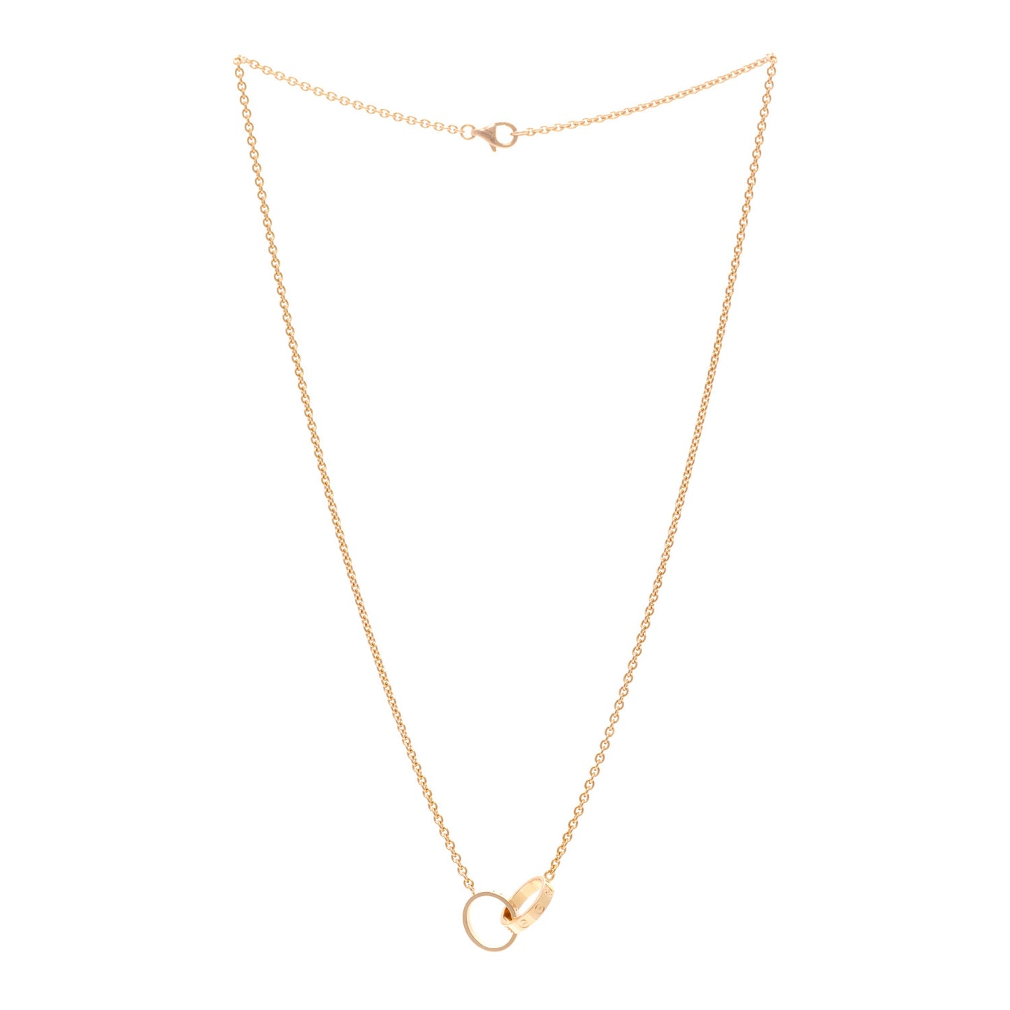 18K Pink Gold Interlocking LOVE Necklace