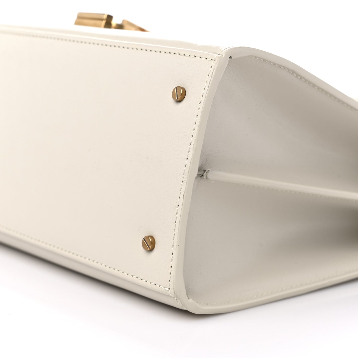 Smooth Calfskin Medium Classic Monogram Cassandra Top Handle Crema Soft