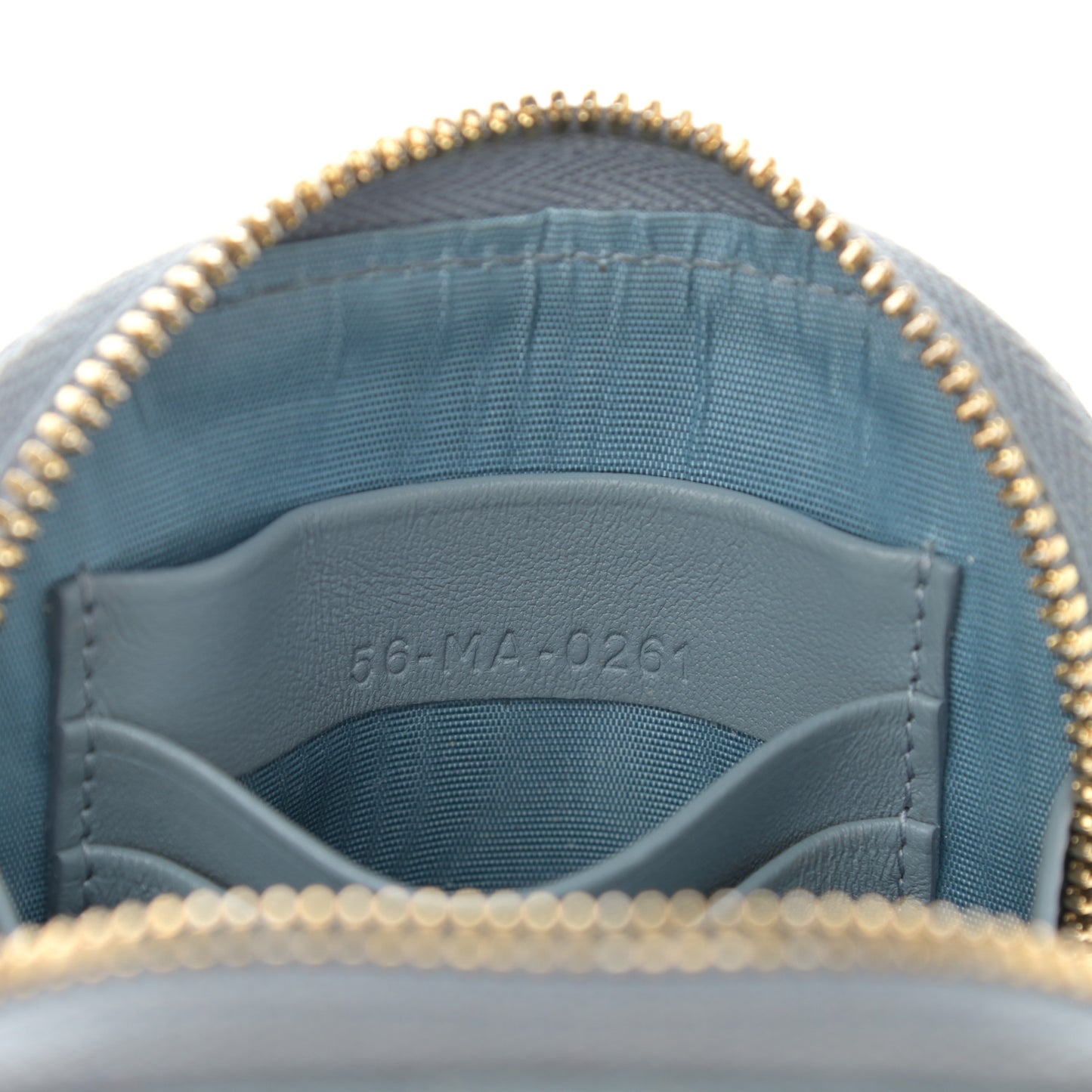 Lambskin Cannage Lady Dior Phone Holder Cloud Blue