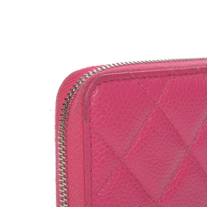 Chanel Caviar Quilted Small Zip Around Wallet Pink 9 of 11