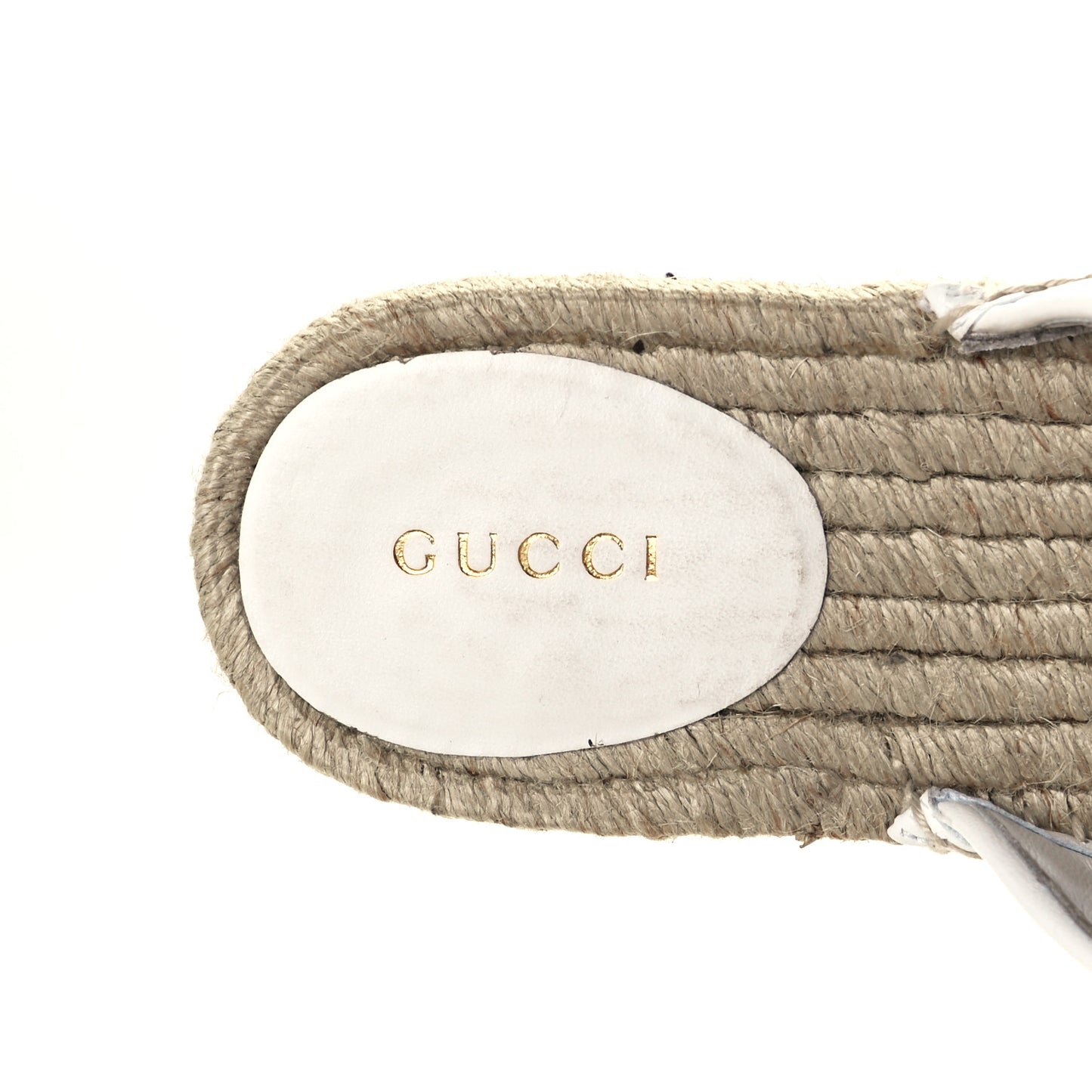 Nappa Matelasse GG Marmont Espadrille Slippers 38.5 Great White