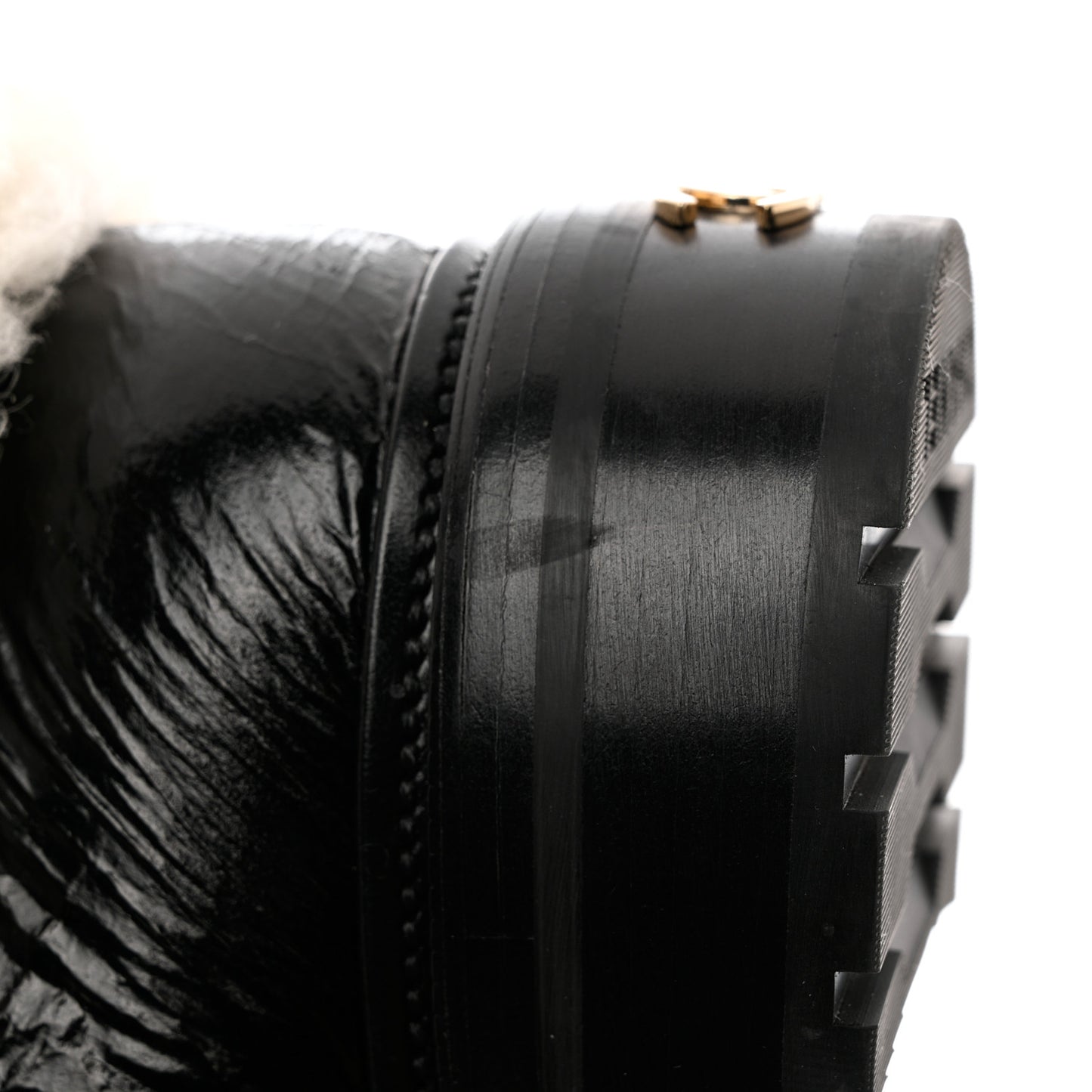 Lambskin Shearling Short Boots 38 Black