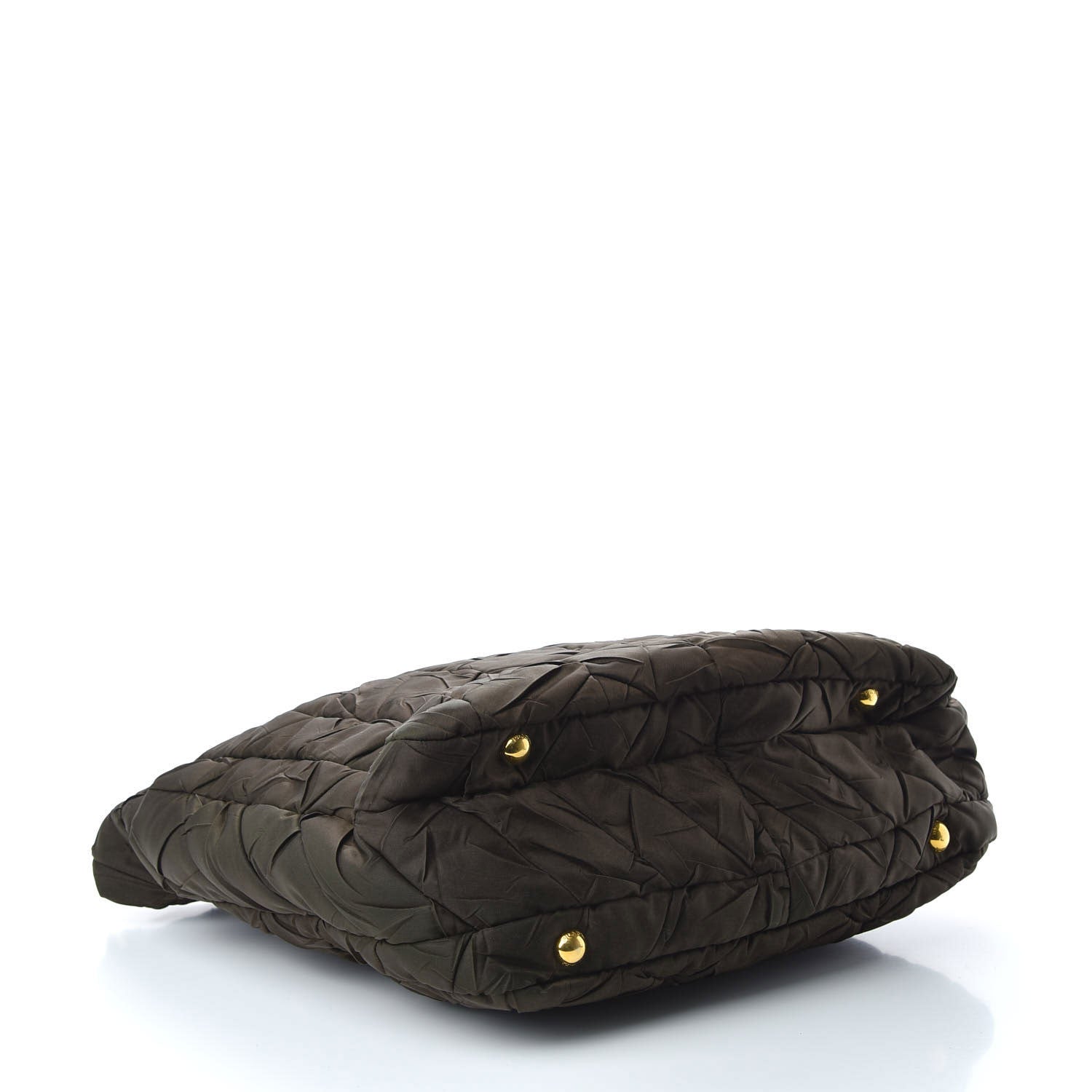 Prada Tessuto Nylon Chevron Quilted Tote Ebano 5 of 10