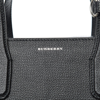 Burberry Derby Calfskin Vintage Check Medium Banner Tote Black 11 of 11
