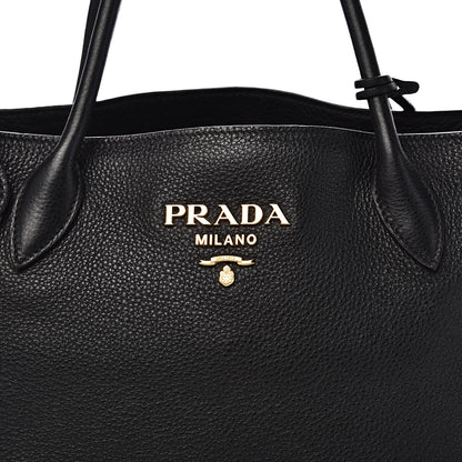 Prada Vitello Daino Tote Black 12 of 12