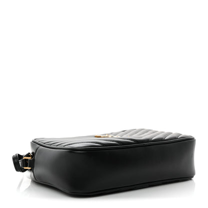 Saint Laurent Calfskin Matelasse Monogram Lou Camera Bag Black 4 of 10