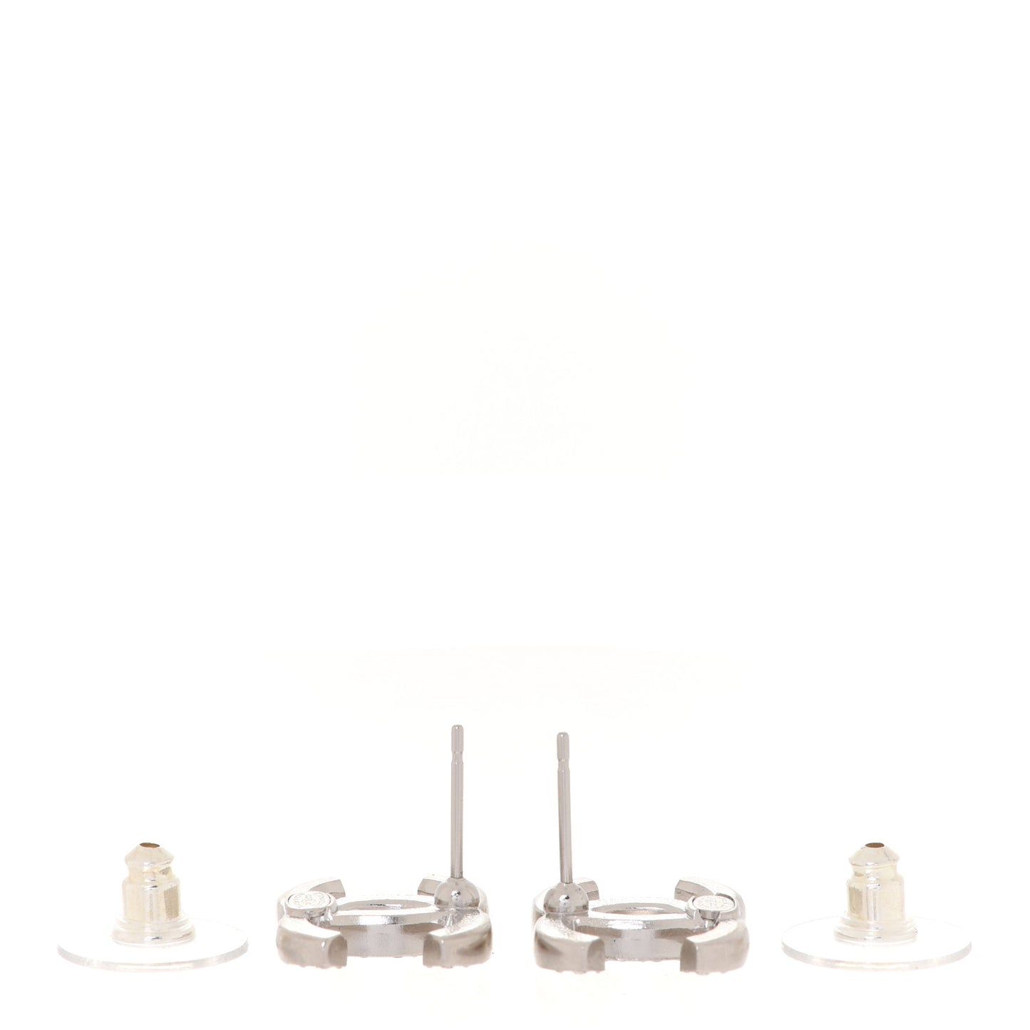 Crystal CC Earrings Silver