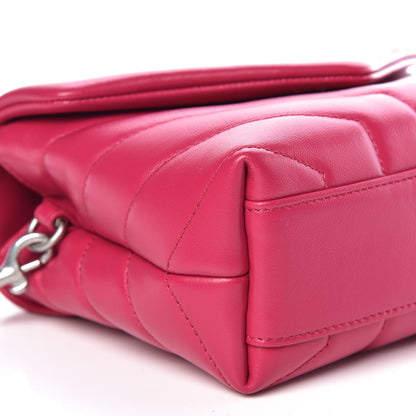 Saint Laurent Calfskin Y Quilted Monogram Toy Loulou Crossbody Bag Freesia 8 of 9