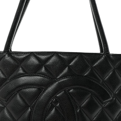 Chanel Caviar Quilted Medallion Tote Black 7 of 9