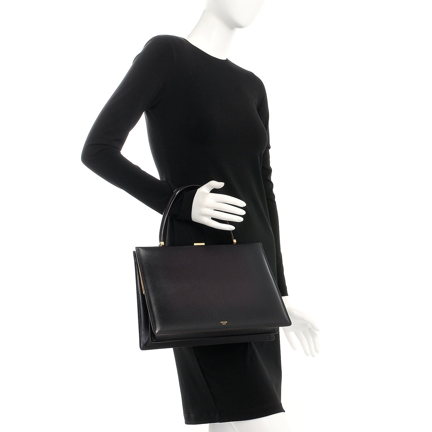 Patina Box Calfskin Medium Clasp Bag Velvet