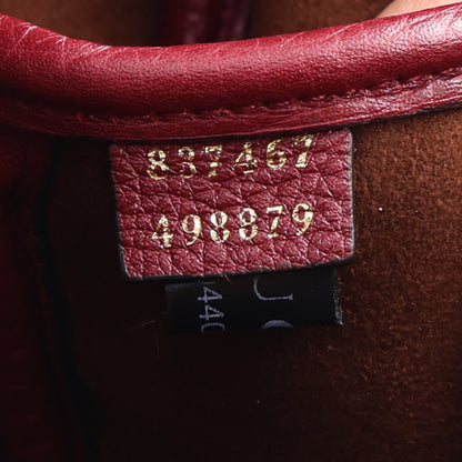 Gucci Grained Calfskin Softbit Medium Shoulder Bag Rosso Ancora 7 of 10