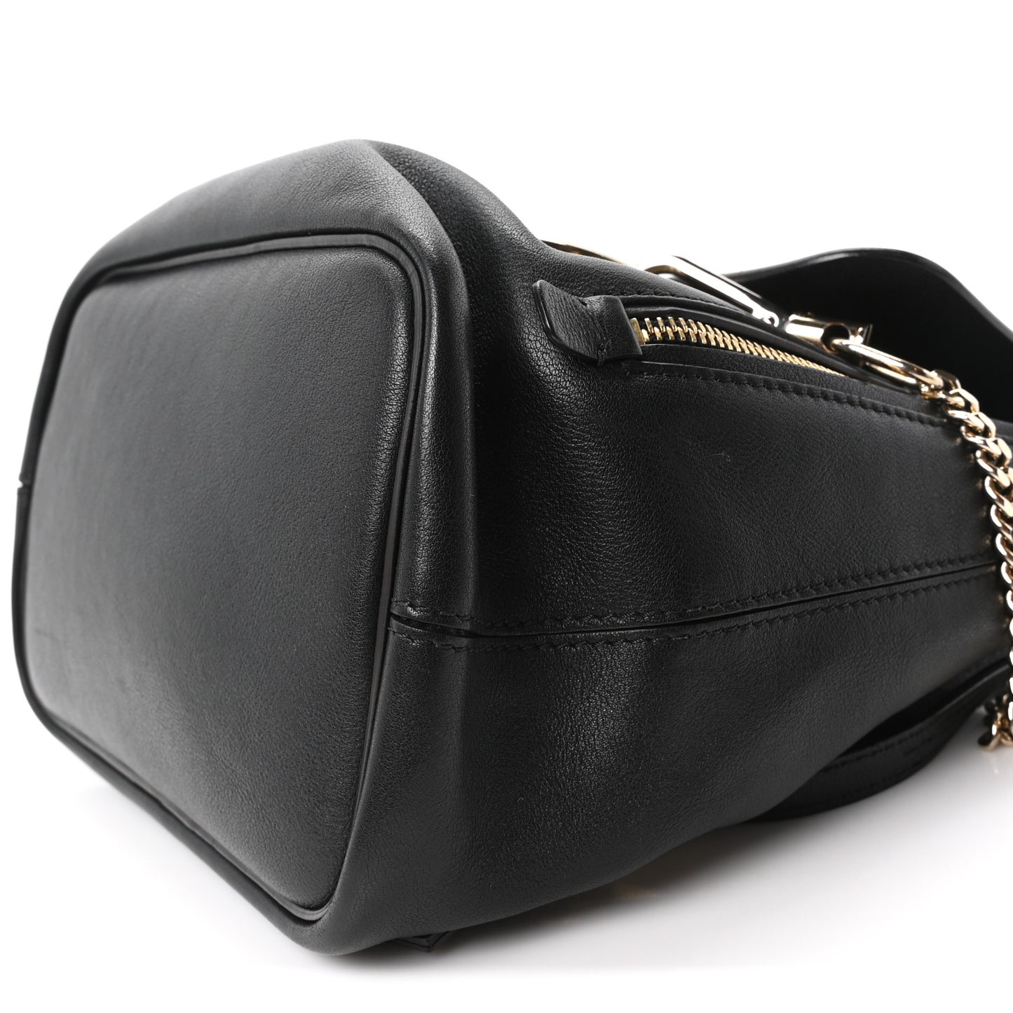 Suede Calfskin Small Faye Backpack Black
