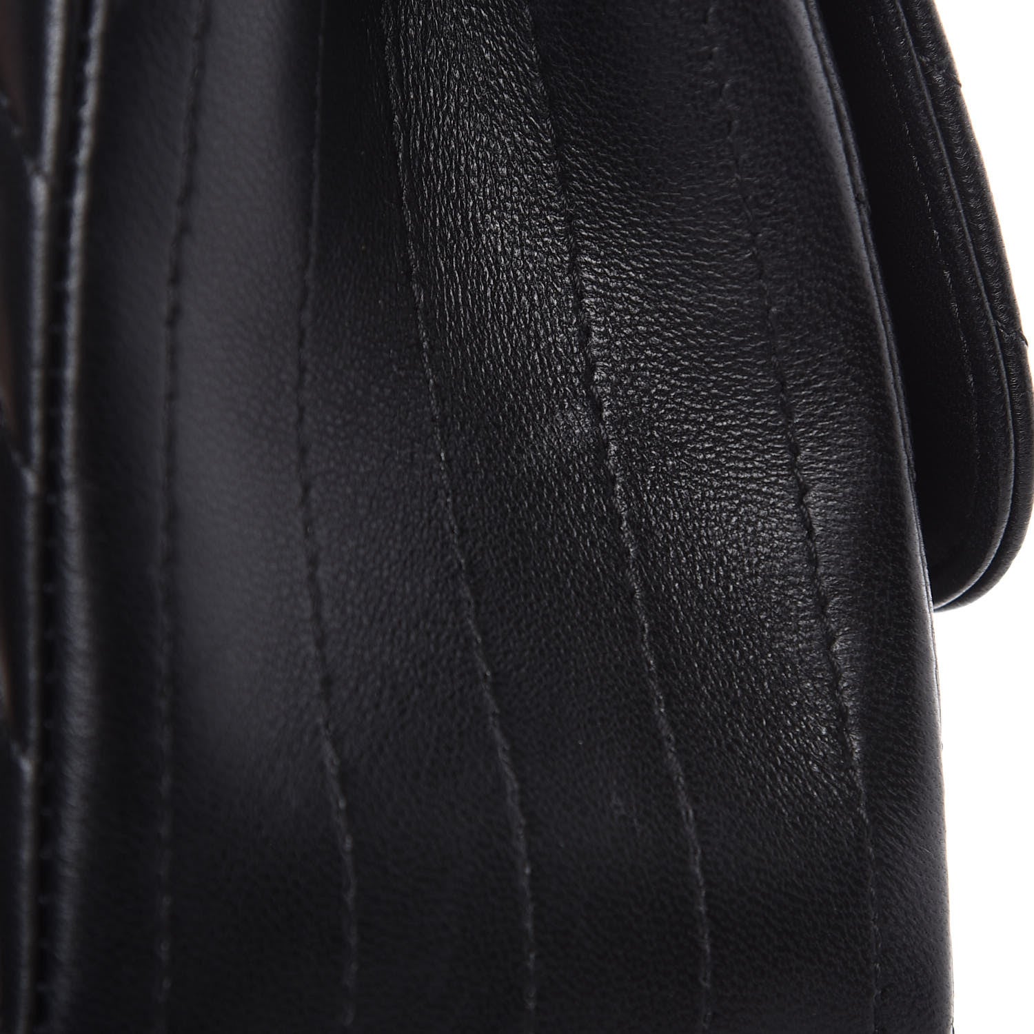 Chanel Lambskin Chevron Quilted Mini Square Flap Black 12 of 15