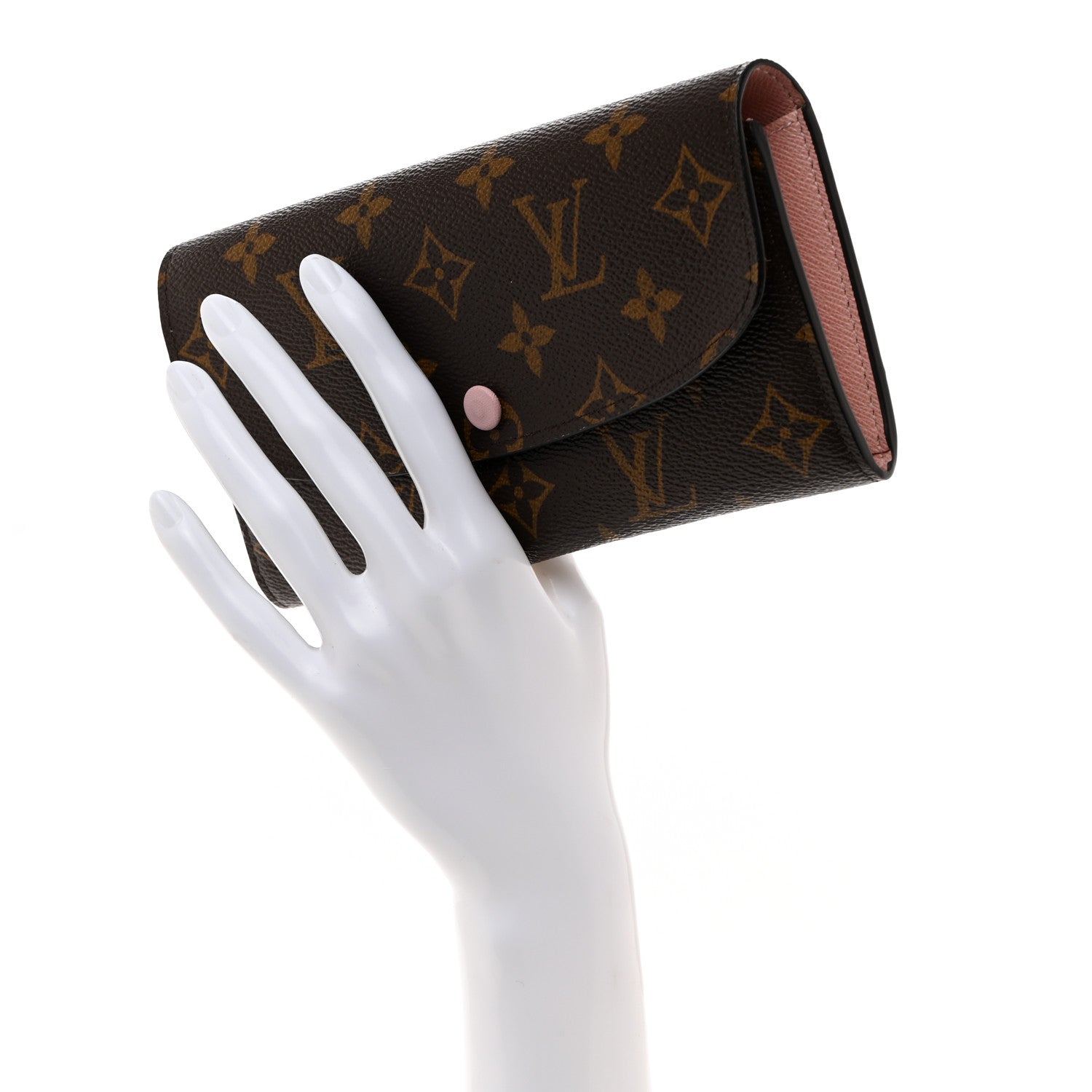Louis Vuitton Monogram Emilie Wallet Rose Ballerine 2 of 8